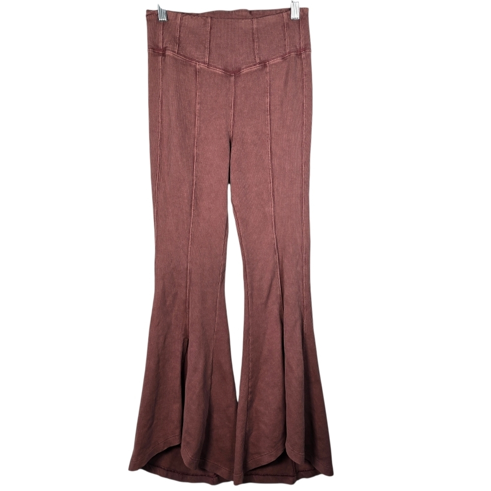 Free People Movement Right On Ribbed Flare Split Leg Opening Leggings Size XS